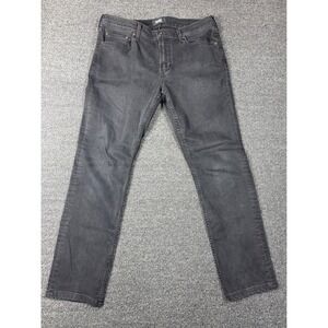 Paige Lennox Slim Fit Jeans Mens 33 Faded Black Stretch Denim Pants 28 Inseam